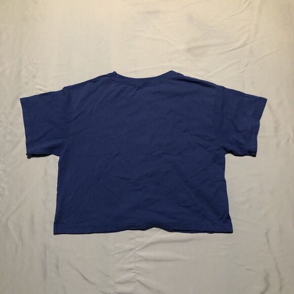 Women’s Champion Blue Short Sleeved Cropped T-Shirt Size Small - Picture 2 of 8